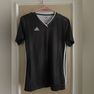 Adidas Black Gray Soccer Jersey